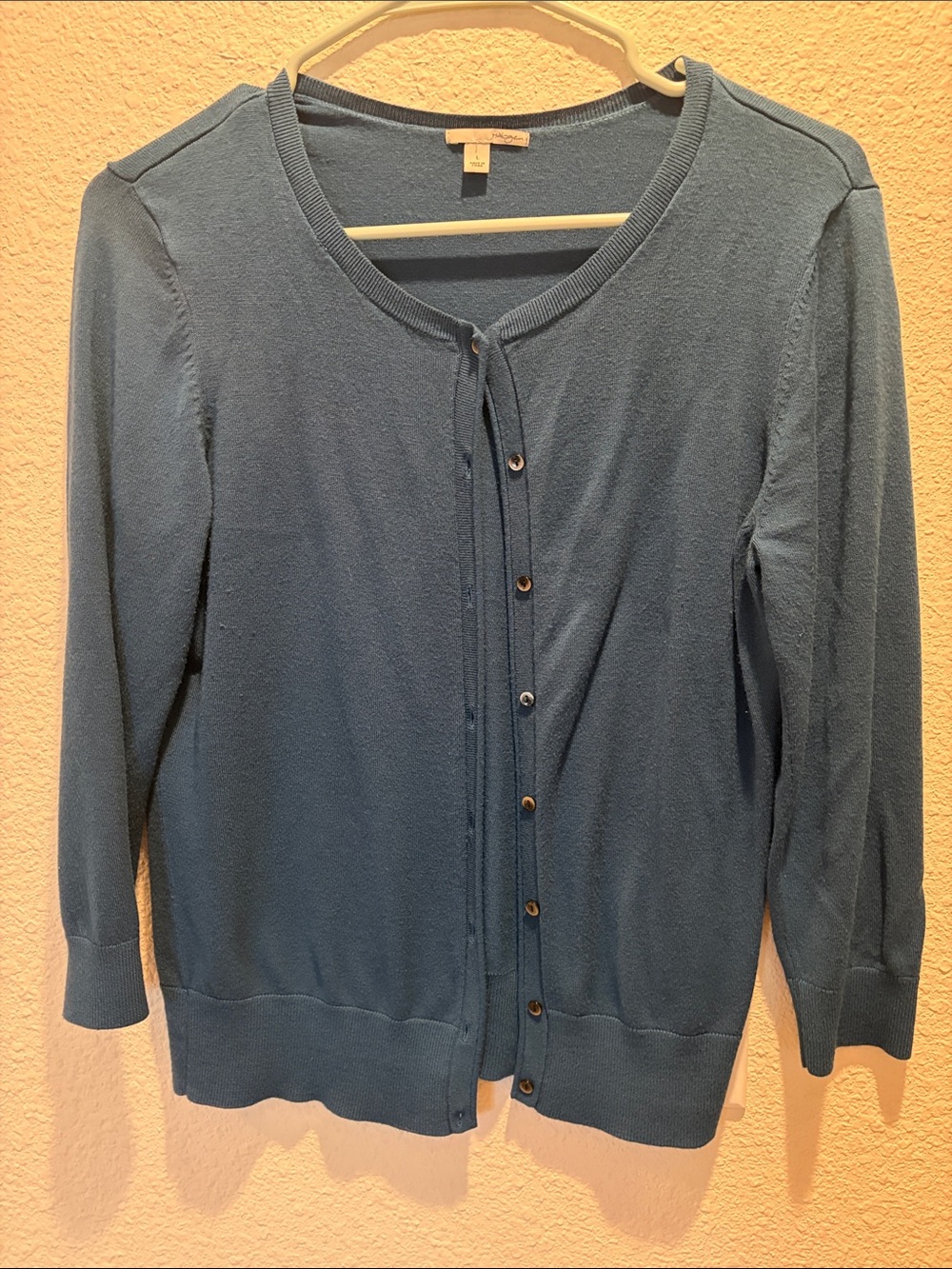 Halogen Teal Knit Crewneck Sweater